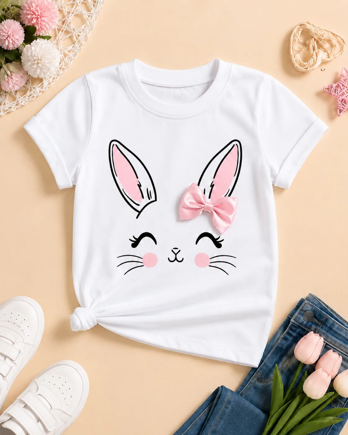 Blusa Infantil Conejita con Moño